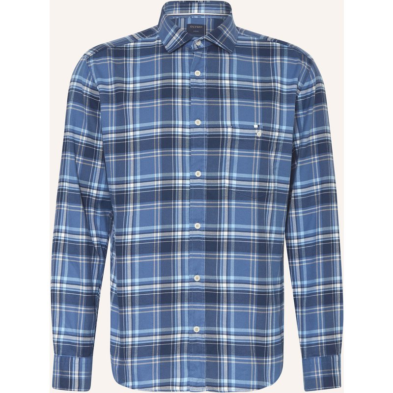 Olymp Hemd Casual Regular Fit blau