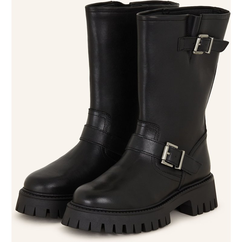 Mrs & Hugs Biker Boots schwarz