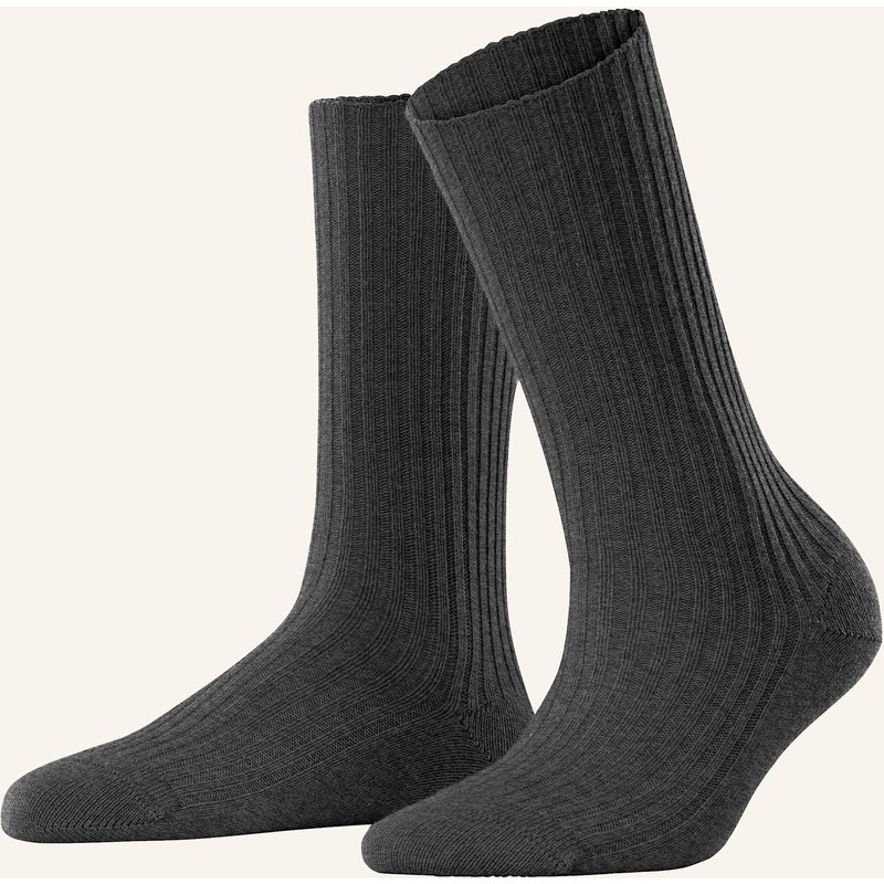 Falke Strümpfe Cosy Wool Boot Mit Merinowolle grau