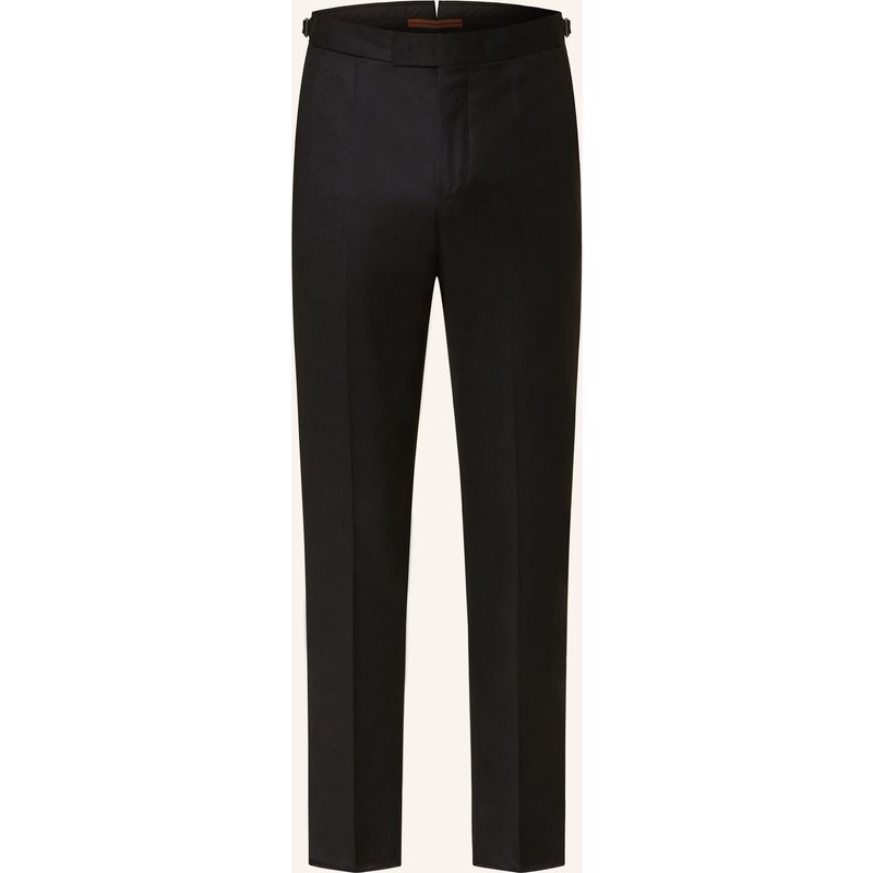 Zegna Flanellhose Narrow Fit schwarz