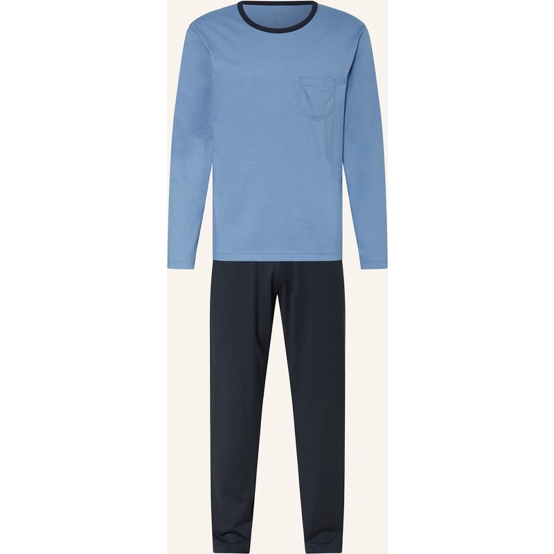 Calida Schlafanzug Relax Essentials blau