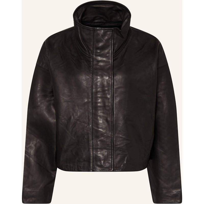 Allsaints Cropped-Lederjacke Ryder schwarz