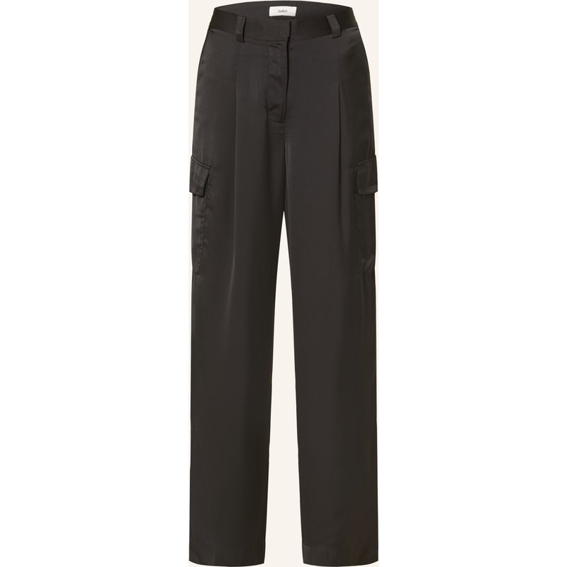 Ba&Sh Cargohose Cary Aus Satin schwarz