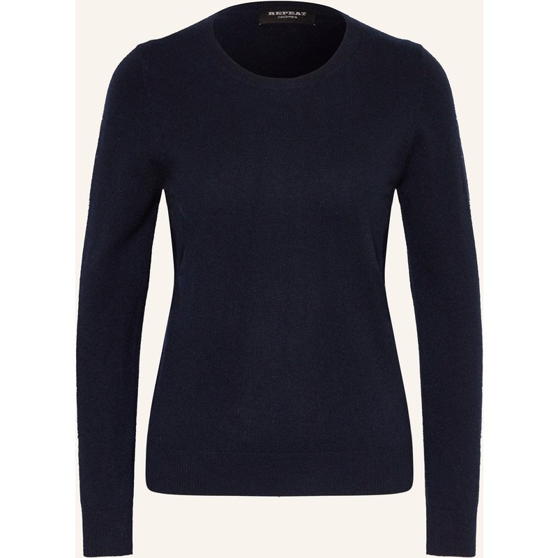 Repeat Cashmere-Pullover blau