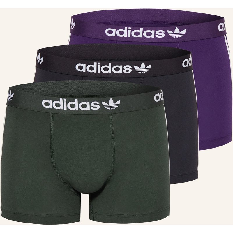 Adidas Originals 3er-Pack Boxershorts Comfort Flex Cotton 3-Stripes grau