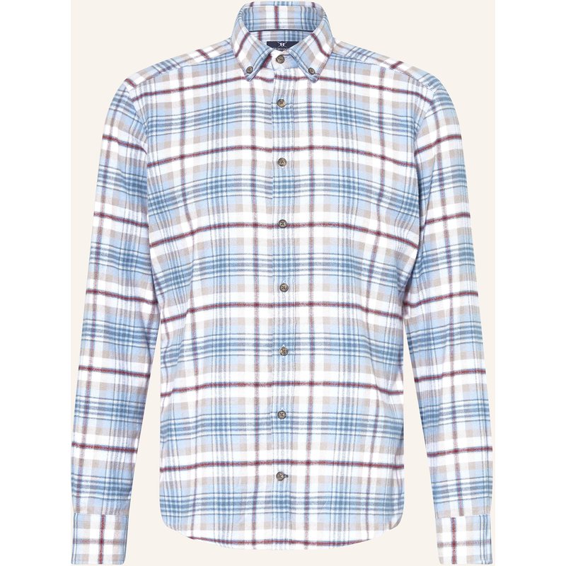 Strokesman's Flanellhemd Regular Fit blau