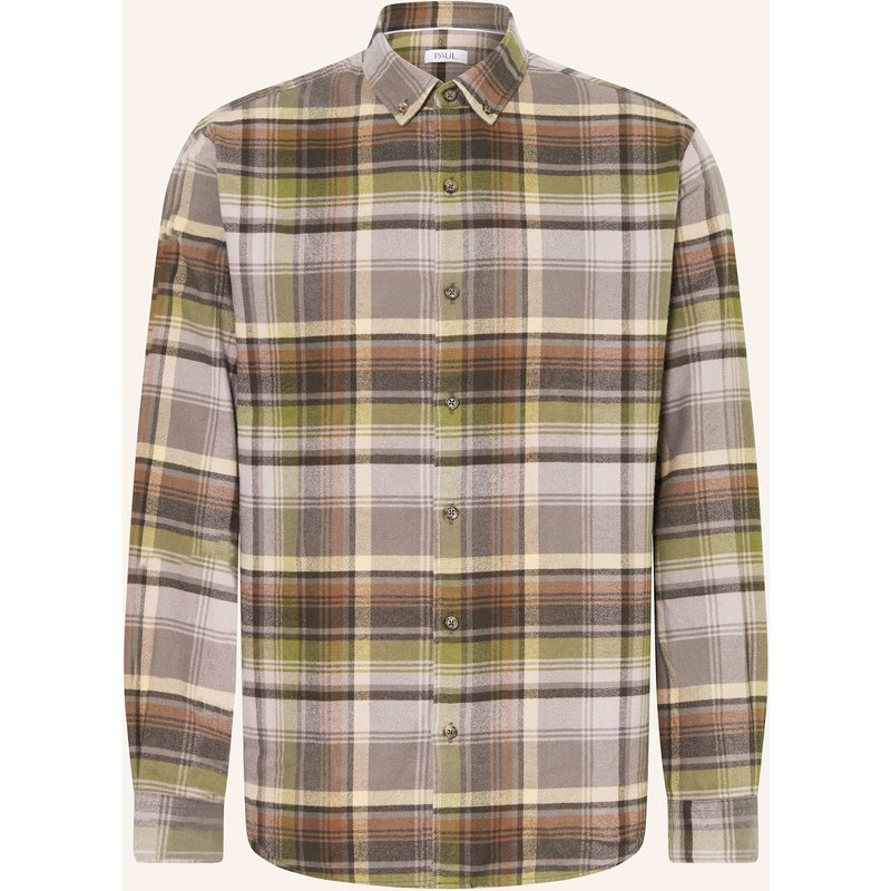 Paul Flanellhemd Odin Comfort Fit gruen