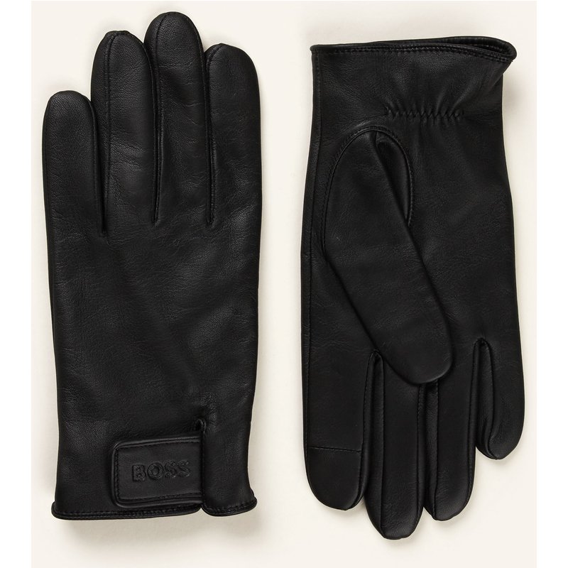 Boss Lederhandschuhe Helkop schwarz