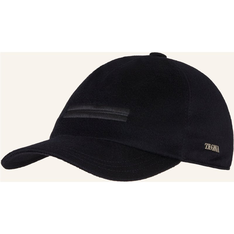Zegna Flanell-Cap blau