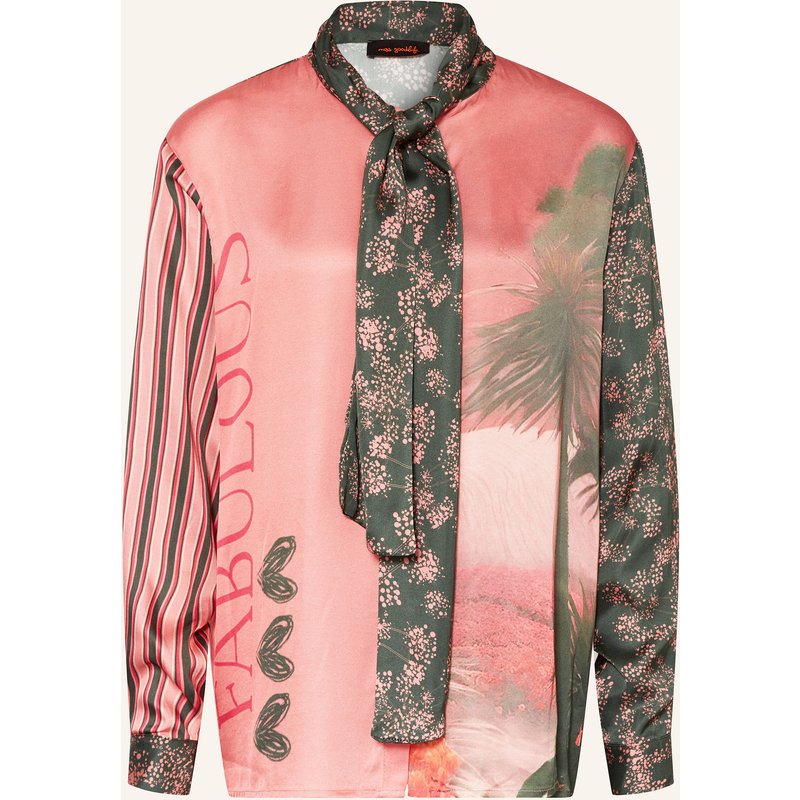 Miss Goodlife Schluppenbluse Aus Satin rosa