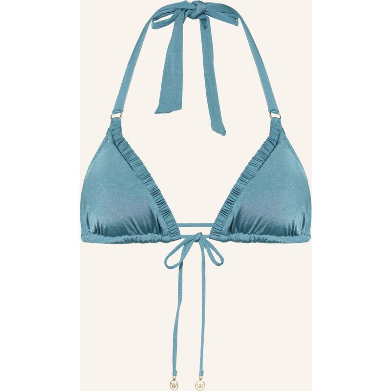 Watercult Triangel-Bikini-Top Shimmering Solids blau