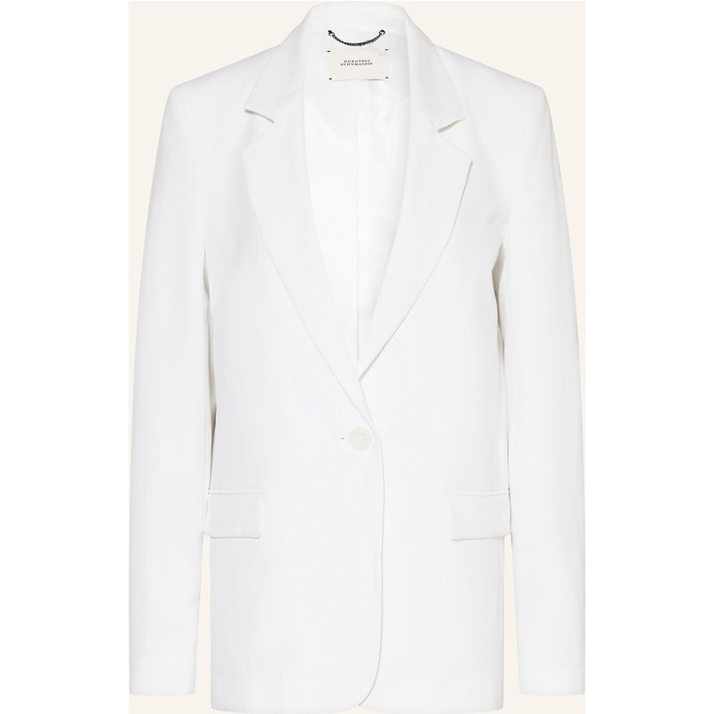 Dorothee Schumacher Blazer Summer Cruise Mit Leinen weiss