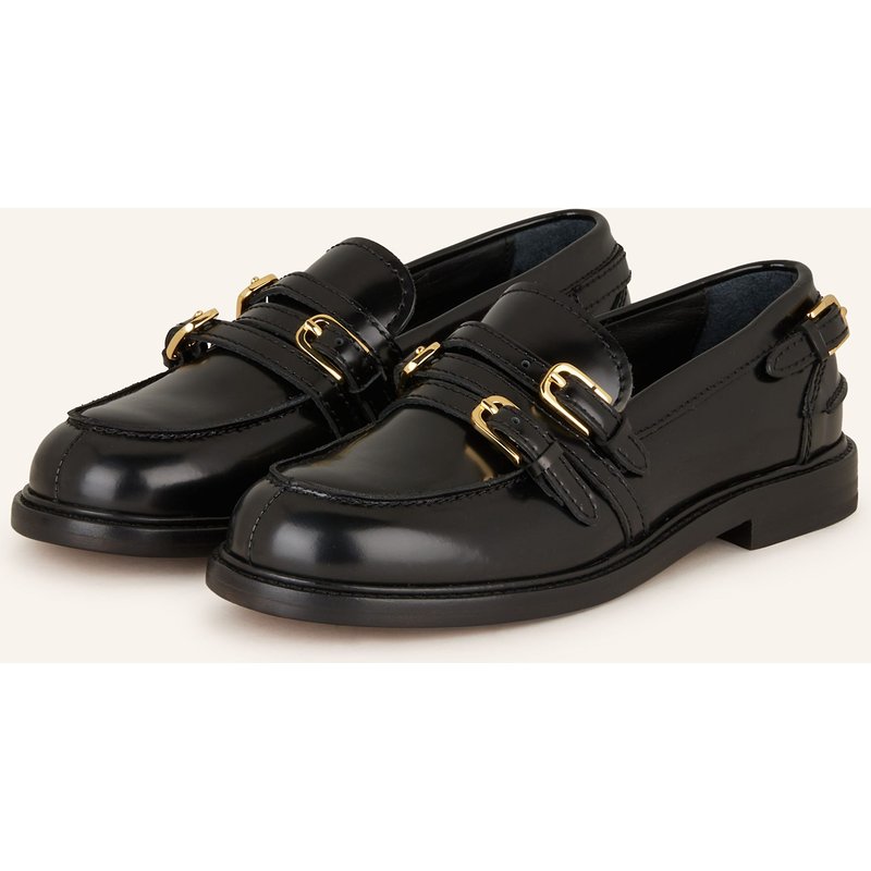 Sandro Lack-Slipper schwarz