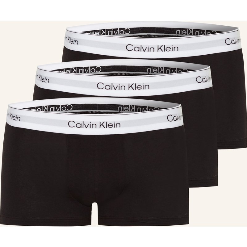 Calvin Klein 3er-Pack Boxershorts Icon Cotton Stretch Low Rise schwarz