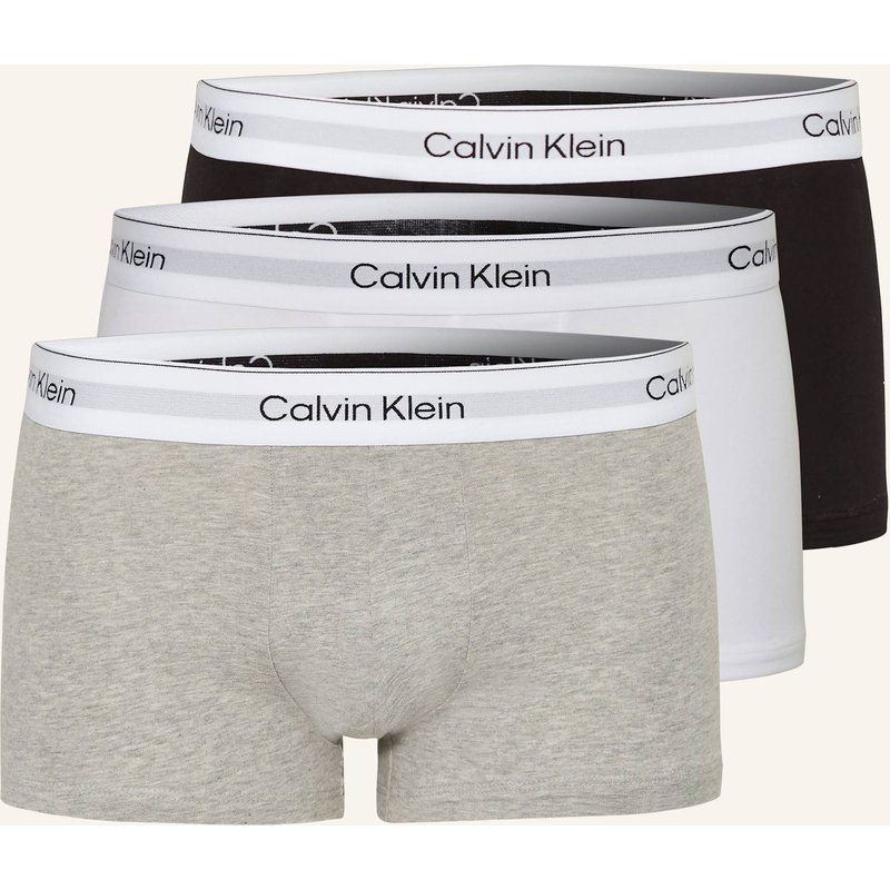 Calvin Klein 3er-Pack Boxershorts Icon Cotton Stretch Low Rise grau