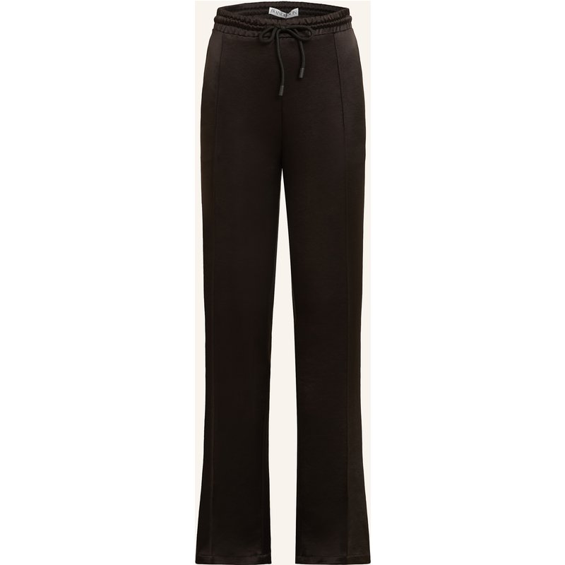 Jw Anderson Marlenehose Aus Satin schwarz