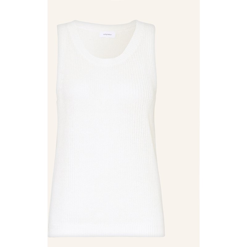 Darling Harbour Stricktop Aus Leinen weiss