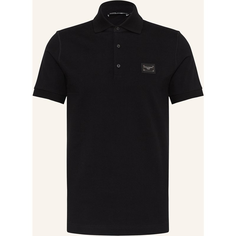 Dolce & Gabbana Piqué-Poloshirt schwarz