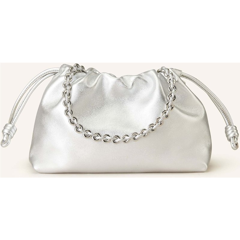 Loewe Schultertasche Flamenco silber