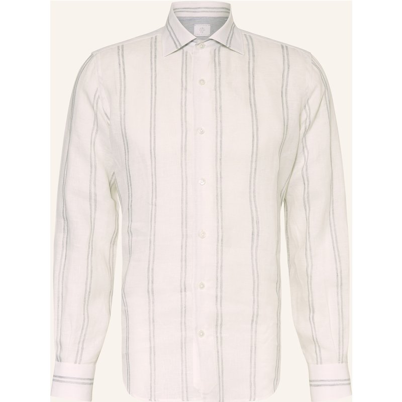 Eleventy Leinenhemd Slim Fit weiss