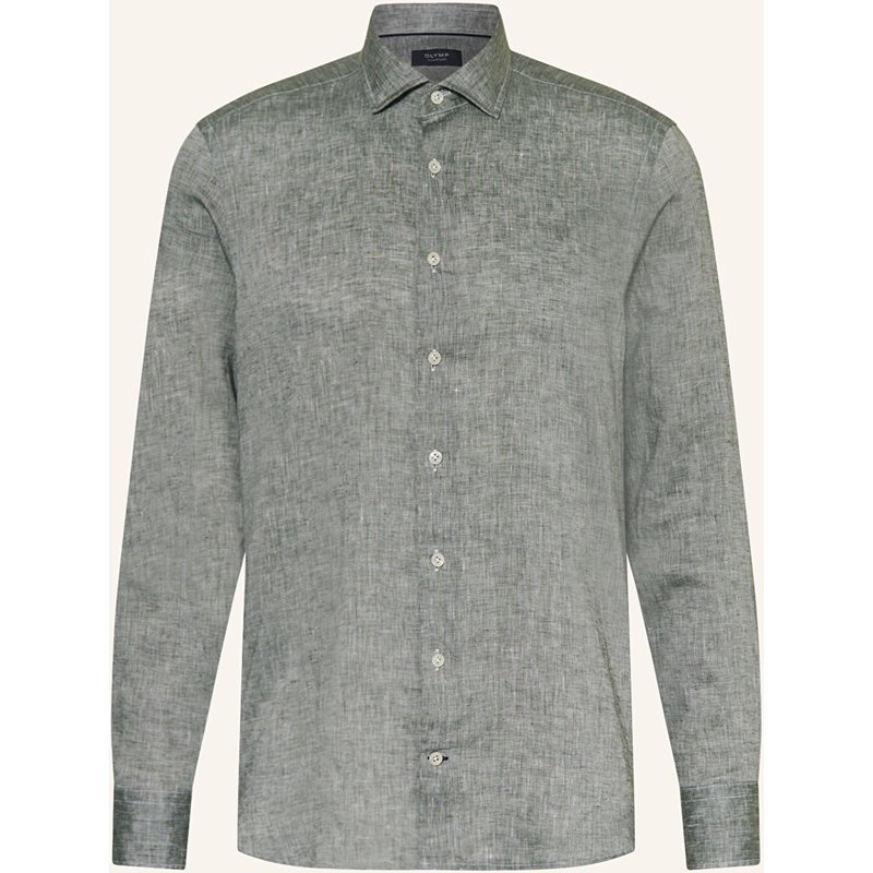 Olymp Signature Leinenhemd Signature Casual Tailored Fit gruen