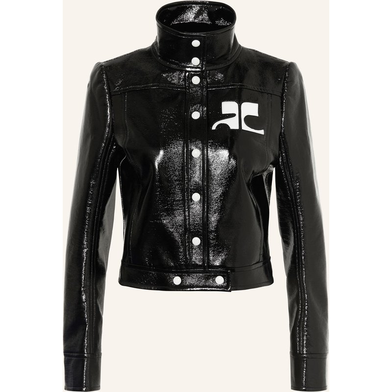 Courrèges Jacke In Lederoptik schwarz