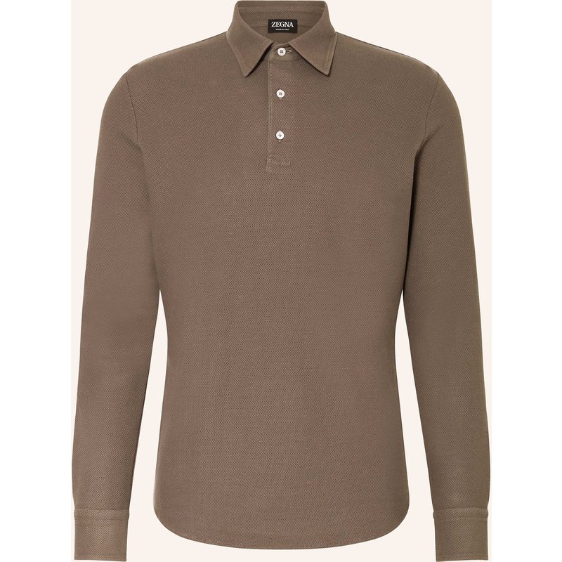 Zegna Piqué-Poloshirt beige