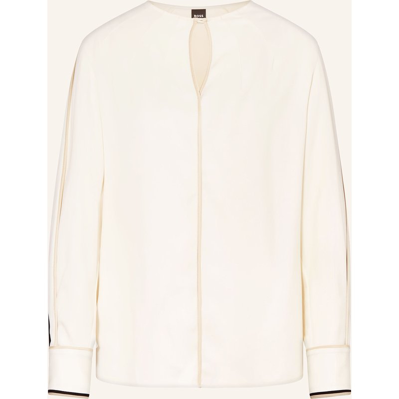 Boss Blusenshirt Banariah Aus Satin weiss