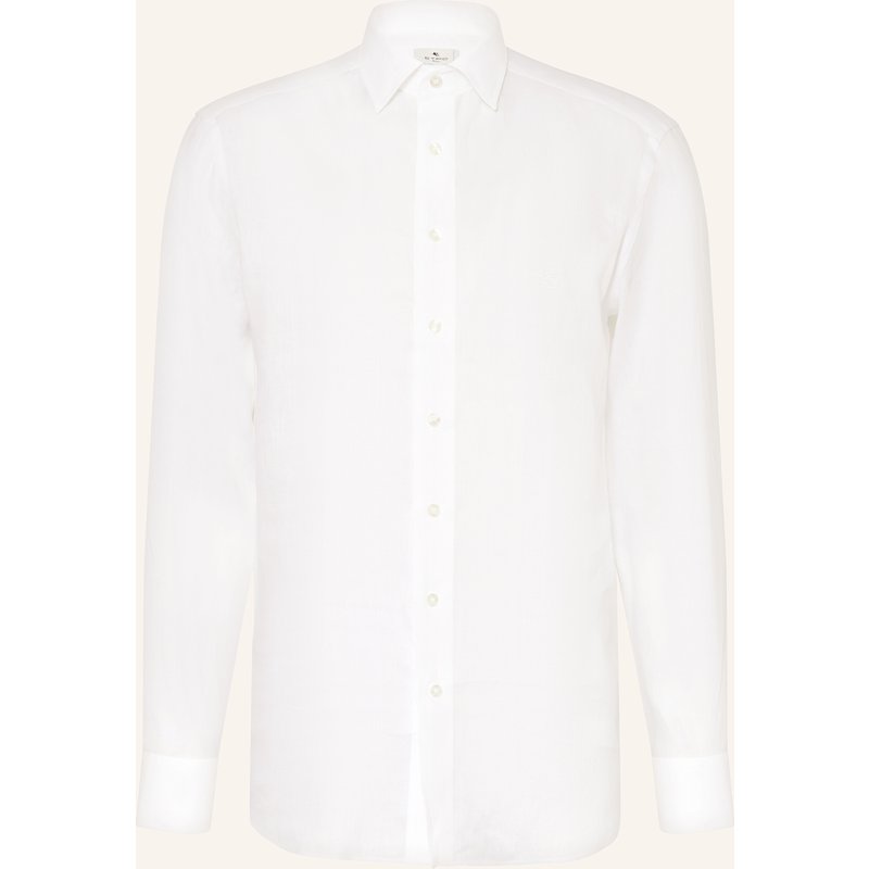 Etro Leinenhemd Regular Fit weiss