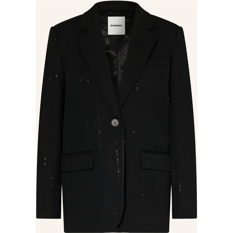 Sandro Blazer Mit Pailletten schwarz