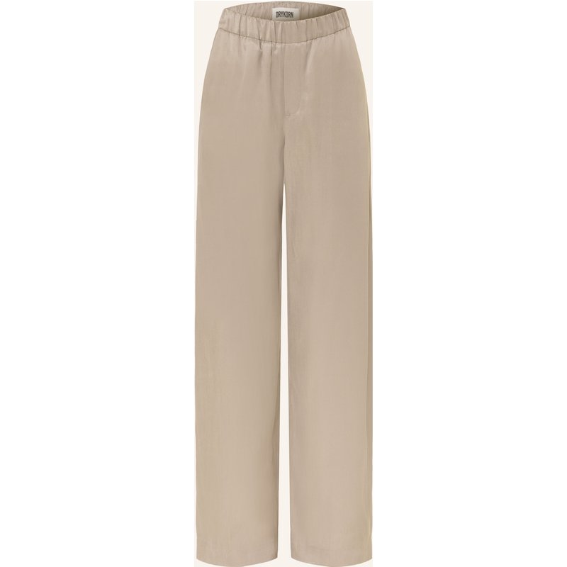 Drykorn Marlenehose Consider Aus Satin gruen