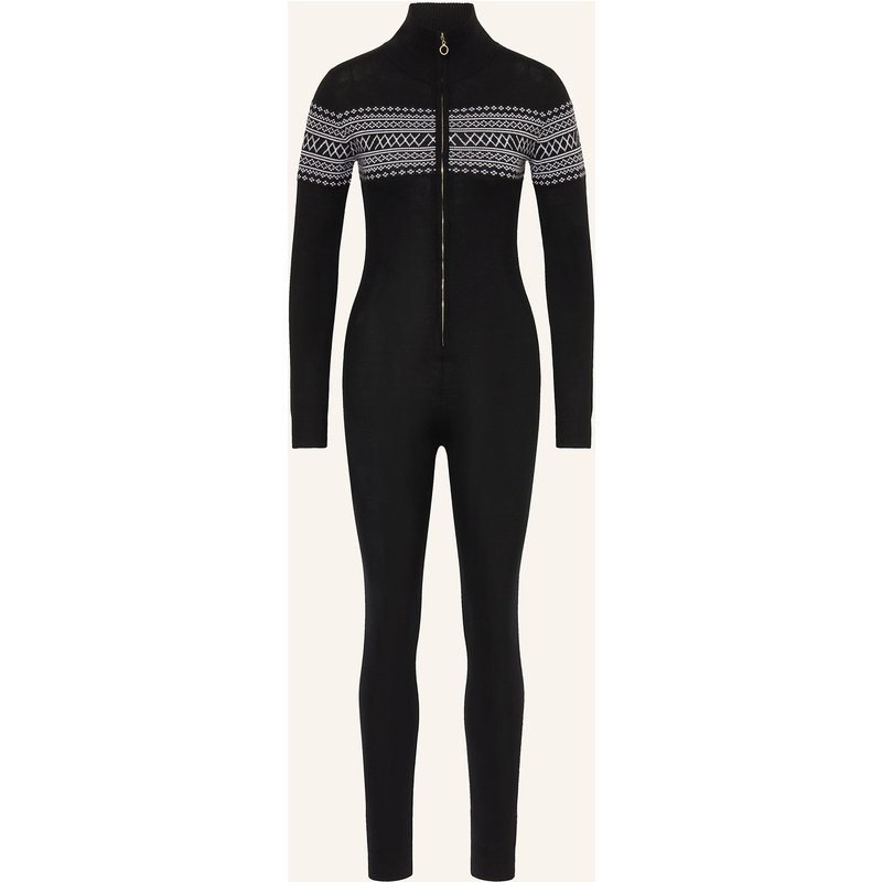 We Norwegians Strick-Jumpsuit Signature Aus Merinowolle schwarz