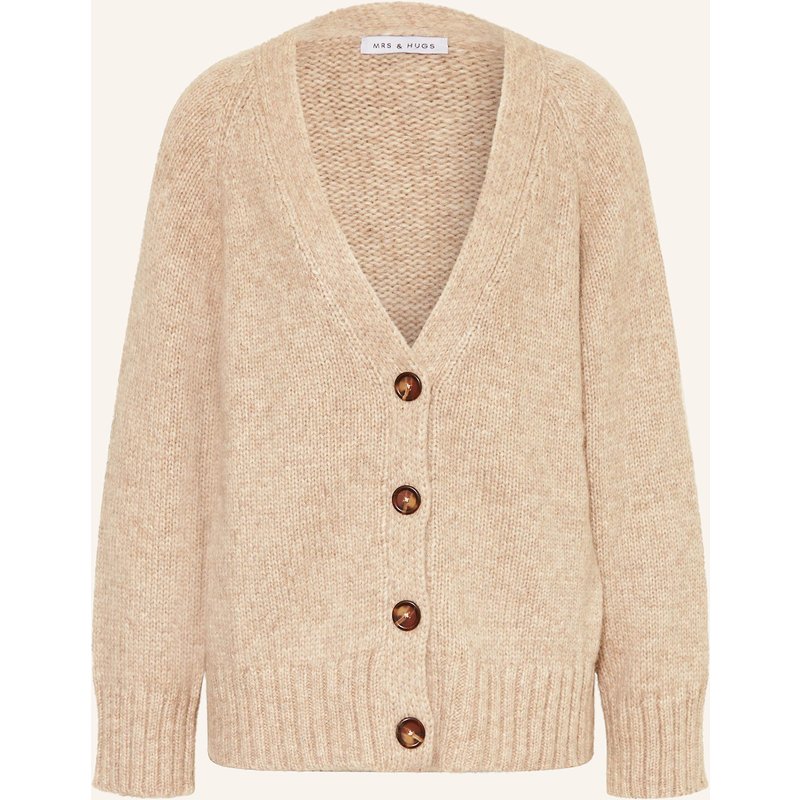 Mrs & Hugs Strickjacke Aus Alpaka beige