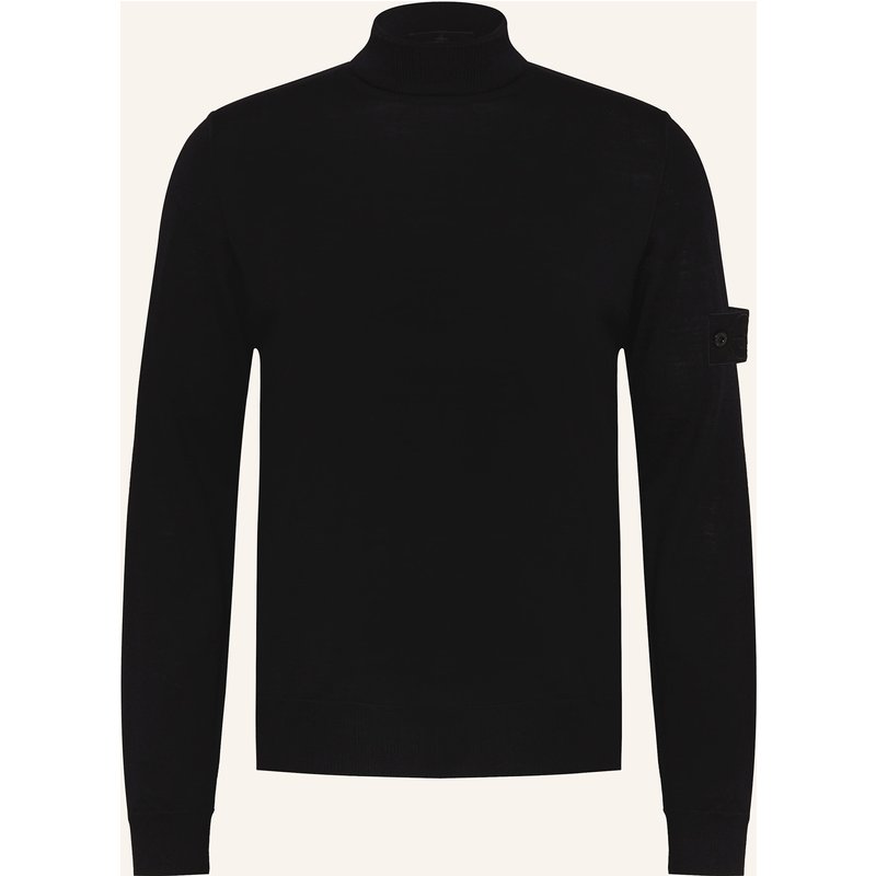 Stone Island Rolkragenpullover Ghost schwarz