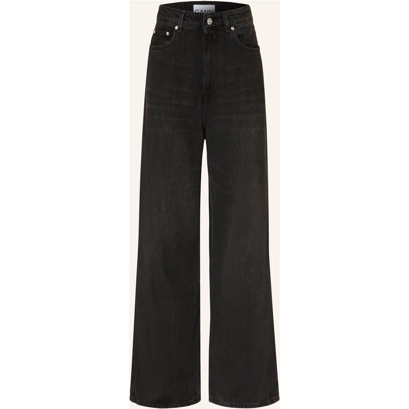 Ganni Wide Leg Jeans schwarz