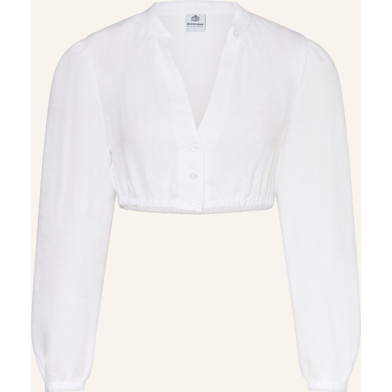 Hammerschmid Dirndlbluse Greta Aus Leinen weiss