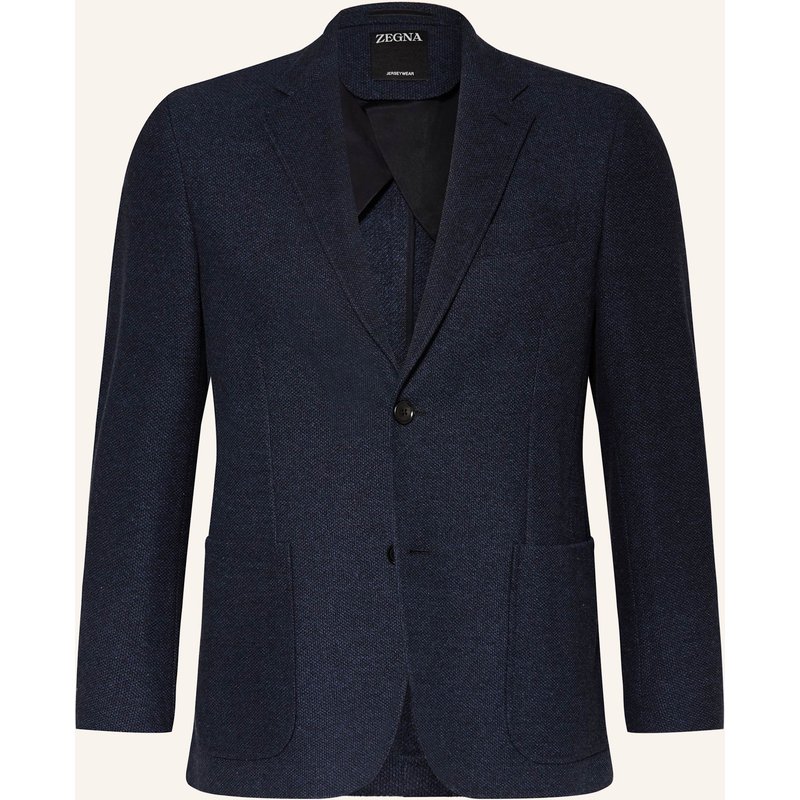 Zegna Jerseysakko Regular Fit blau