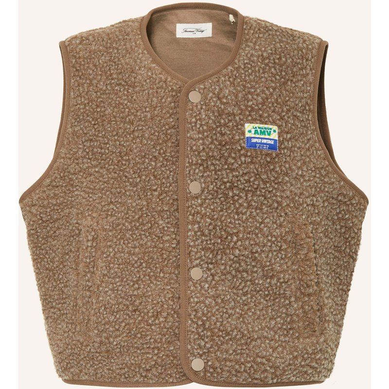 American Vintage Teddyfell-Weste Hoktown beige