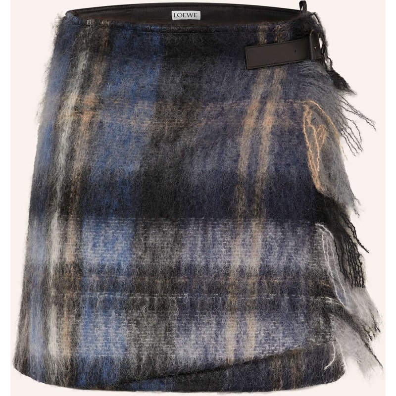 Loewe Wickelrock Mit Mohair blau