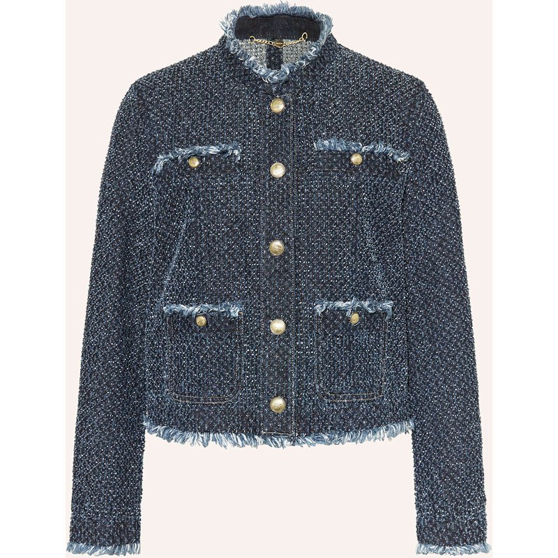 Marc Cain Kastenjacke Aus Tweed blau