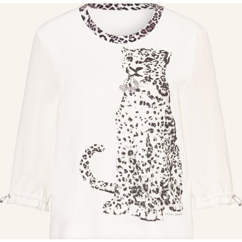 Marc Cain Shirt Mit 3/4-Arm Und Schmucksteinen weiss