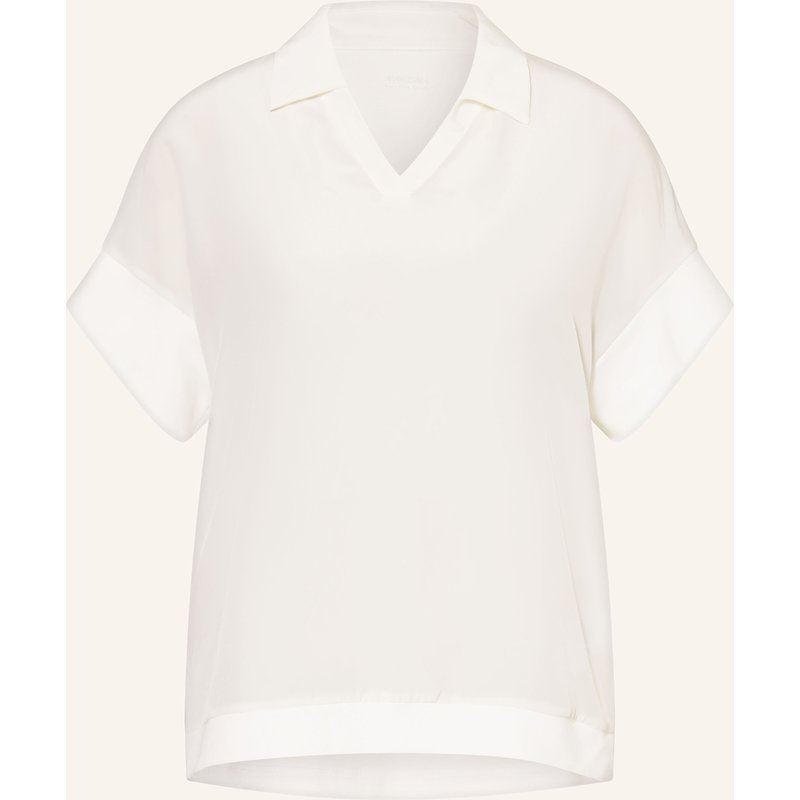 Marc Cain Blusenshirt Im Materialmix weiss