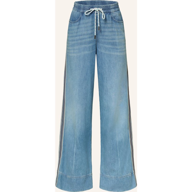 Marc Cain Jeans Welkom Mit Galonstreifen blau