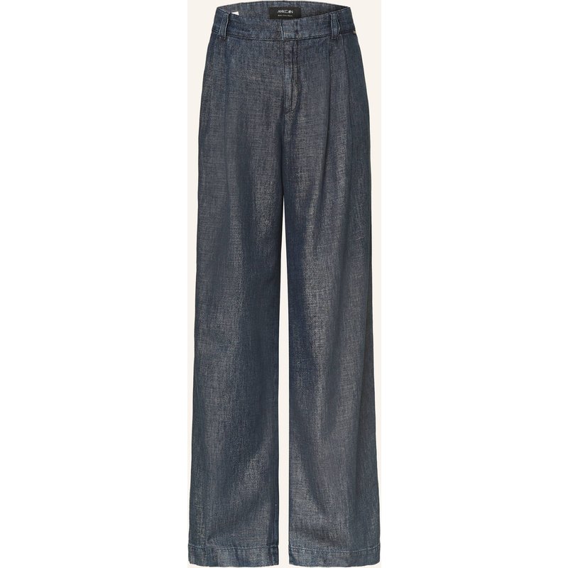 Marc Cain Wide Leg Jeans Wichita Mit Glitzergarn blau