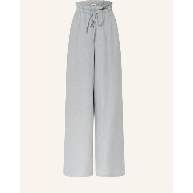 Drykorn Marlenehose Dwindle Aus Leinen blau