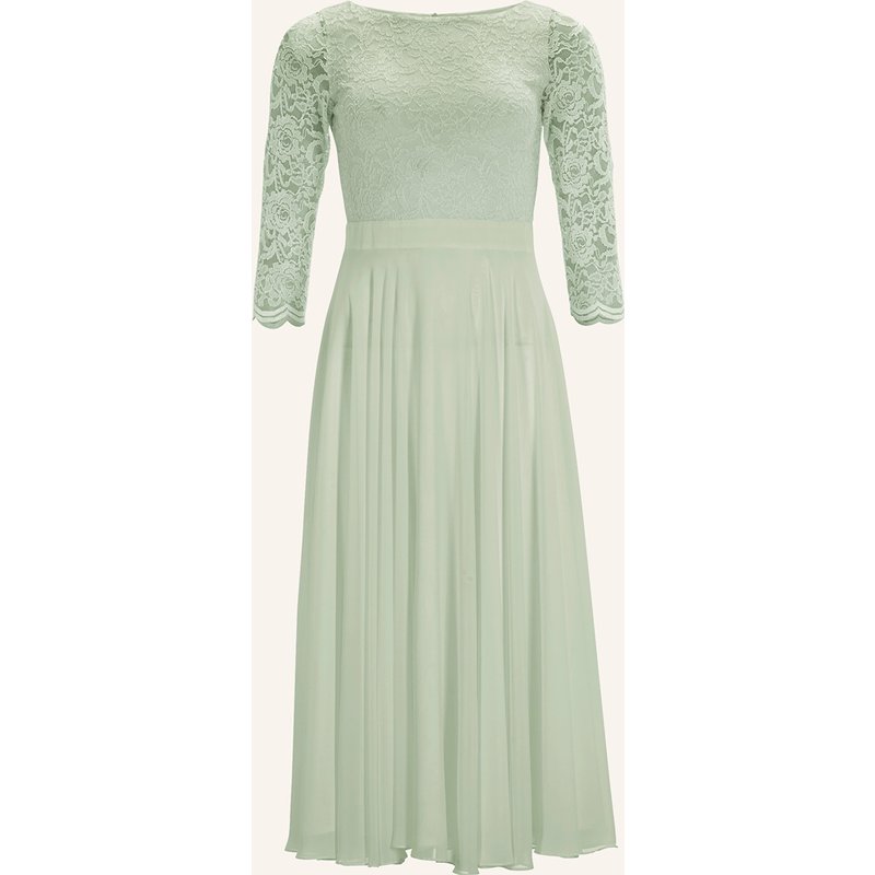 Swing Cocktailkleid Mit Spitzenbesatz gruen