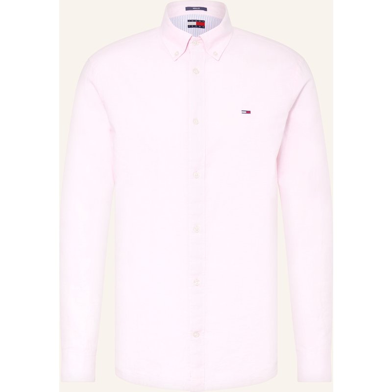 Tommy Jeans Hemd Regular Fit Mit Leinen pink