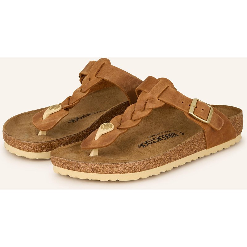 Birkenstock Zehentrenner Gizeh Braided Leoi braun