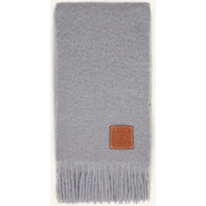 Loewe Schal Mit Mohair grau