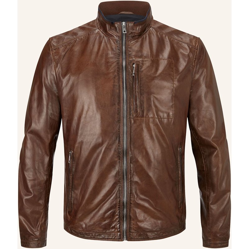Milestone Lederjacke Ms Jummper braun